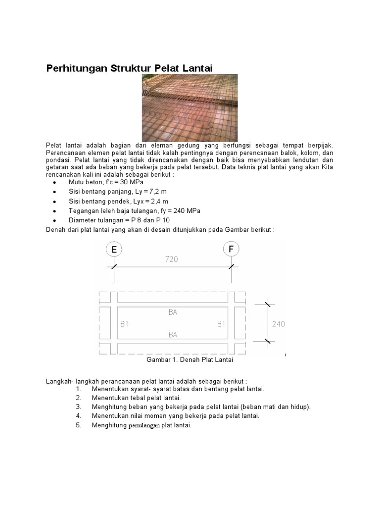 Perhitungan Struktur Pelat Lantai | PDF