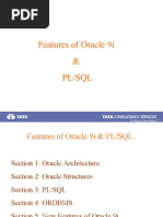 Features of Oracle 9i & PL/SQL