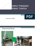 Kondisi Tempat Produksi Pangan Rumah Tangga