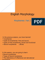 English Morphology: Morphemes: Part 2