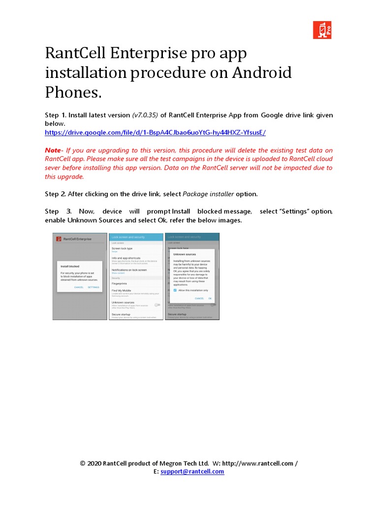 RantCell Startup Manual Live Jan 2021 v2.1 | PDF | Login | Mobile App