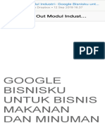 Hands Out Modul Industri- Google Bisnisku untuk mengembangkan Bisnis Makanan dan Minuman