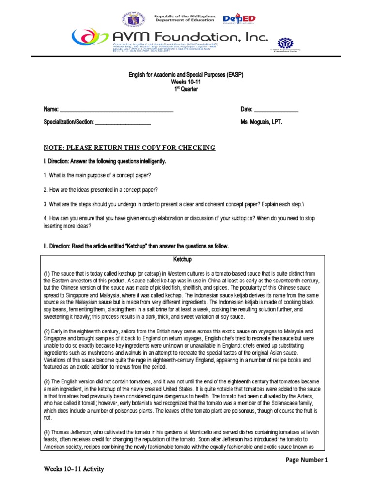 Concept Papers and Ketchup Understanding the Evolution and Uses of Sauces PDF Ketchup Tomato