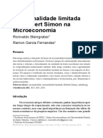 STEINGRABER, Ronivaldo; FERNANDEZ, Ramon. a Racionalidade Limitada de Herbert Simon Na Microeconomia. Soc. Bras. Economia Política, São Paulo, Nº 34, p. 123-162, 2013