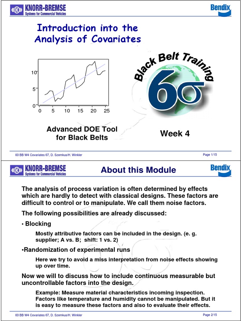 ANCOVA in Process Variation Analysis | PDF | Dependent And Independent ...