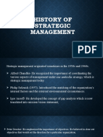 History of Strategic Management Report