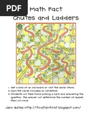 Math Fact Chutes and Ladders