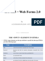 HTML5 Web Forms Inputs