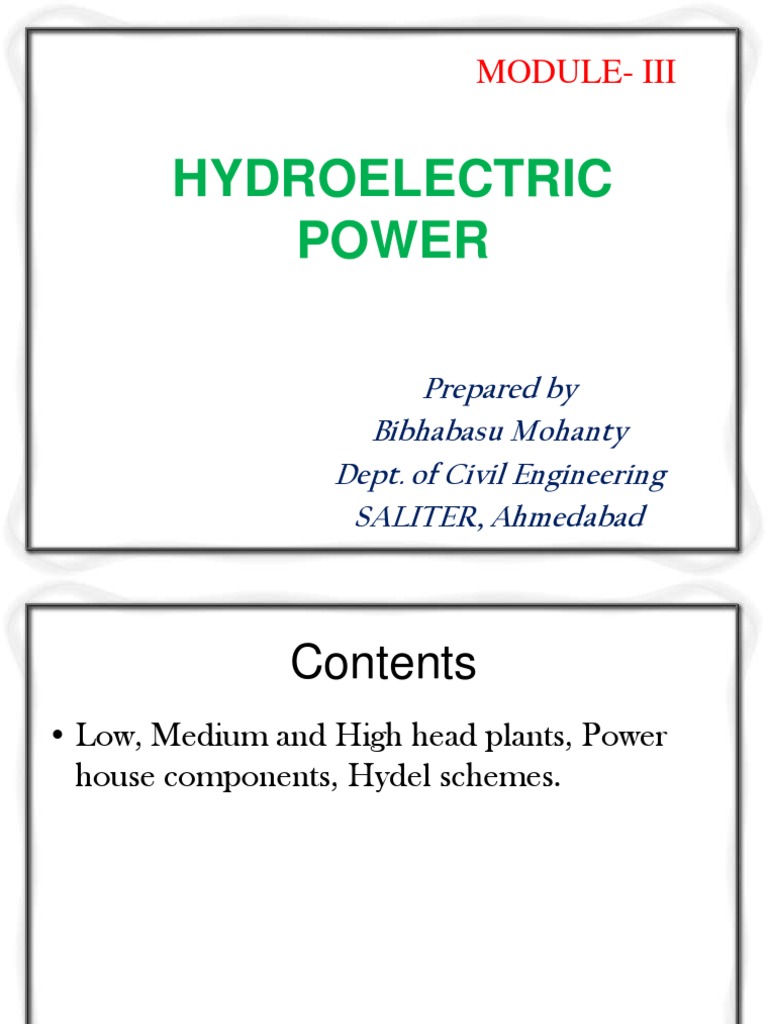 Hydroelectric Power Systems Guide | PDF | Turbine | Hydroelectricity