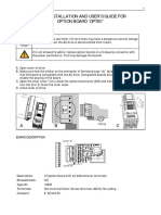 Quick Installation and User'S Guide For Option Board Optb1'