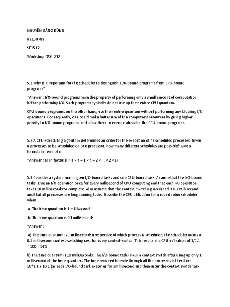CPU Scheduling Algorithms Explained | PDF | Scheduling (Computing ...