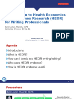 Introduction To Health Economics and Outcomes Research (HEOR) For Writing Professionals