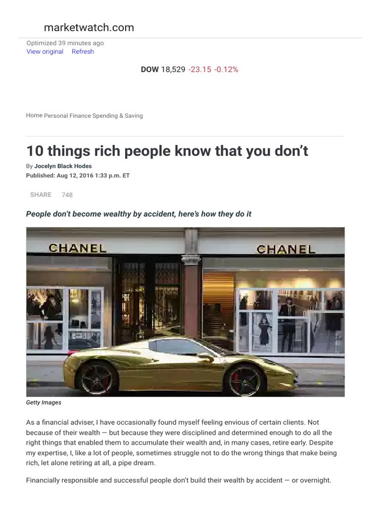 10 Wealth-Building Habits for Success | PDF | Investor | Investing