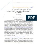 Com - Cotizaciones, Cotizacion en Regimen General (Bases, Tipos y Supuestos Especiales de - DOC - 2003 - 199