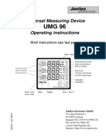 Universal Measuring Device: Brief Instructions See Last Page