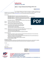 Certificate of Compliance CDMJ C153 Compact MJ Fittings