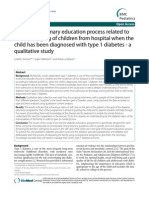 A Multi-Disciplinary Education Process Related To The Discharging of Children From Hospital When The Child Has Been Diagnosed With Type 1 Diabetes - A Qualitative Study