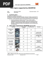 Gear Types Supported by GEARPAK: 1 Involute Gears