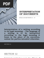 Interpretation of Documents 1