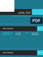 Level Test For Exclusive Groups of Students. Set C