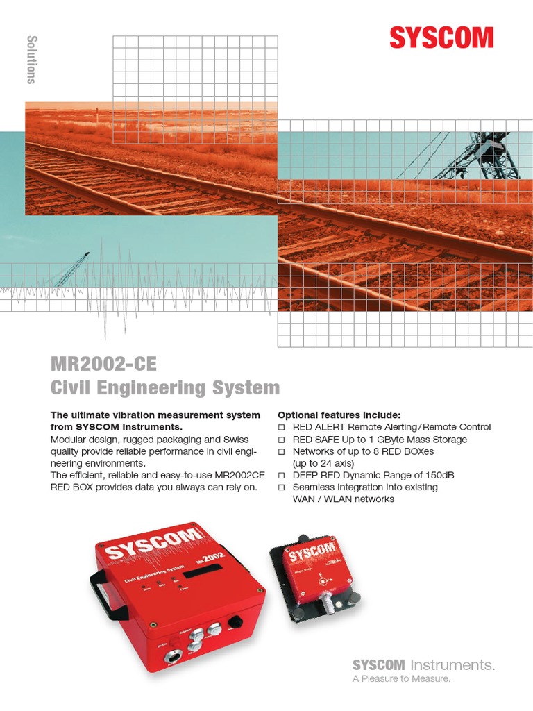 Syscom: MR2002-CE Civil Engineering System | PDF | Spectral Density ...