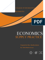 BITF19A024 - Economics - Supply Practice