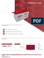 Datasheet Tensite Batteries AGM 12 100