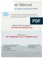 Manual Registration For New Scholars VDMI 2021 Update