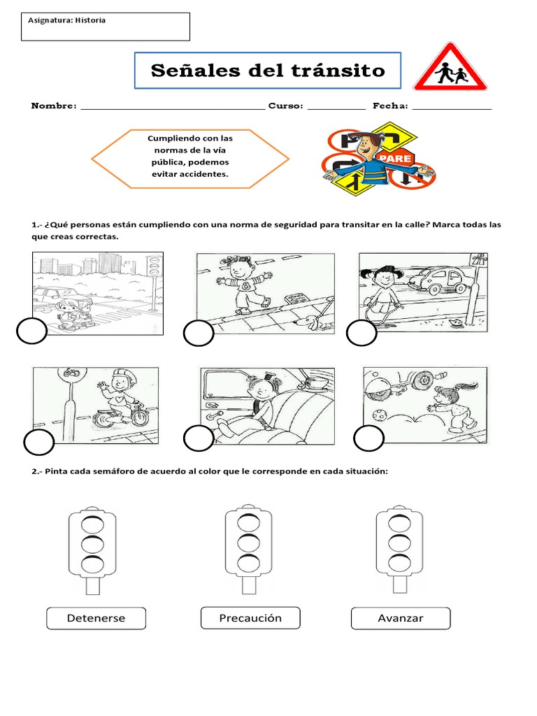 Actividades de señales de tránsito para niños | PDF | Arte | Tecnología