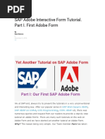 SAP Adobe Interactive Form Tutorial - Part 1