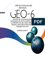 Resumen de Las Evaluaciones Regionales Del Sexto Informe Sobre Las Perspectivaas Del Medio Ambiente Mundial Geo-6 Res