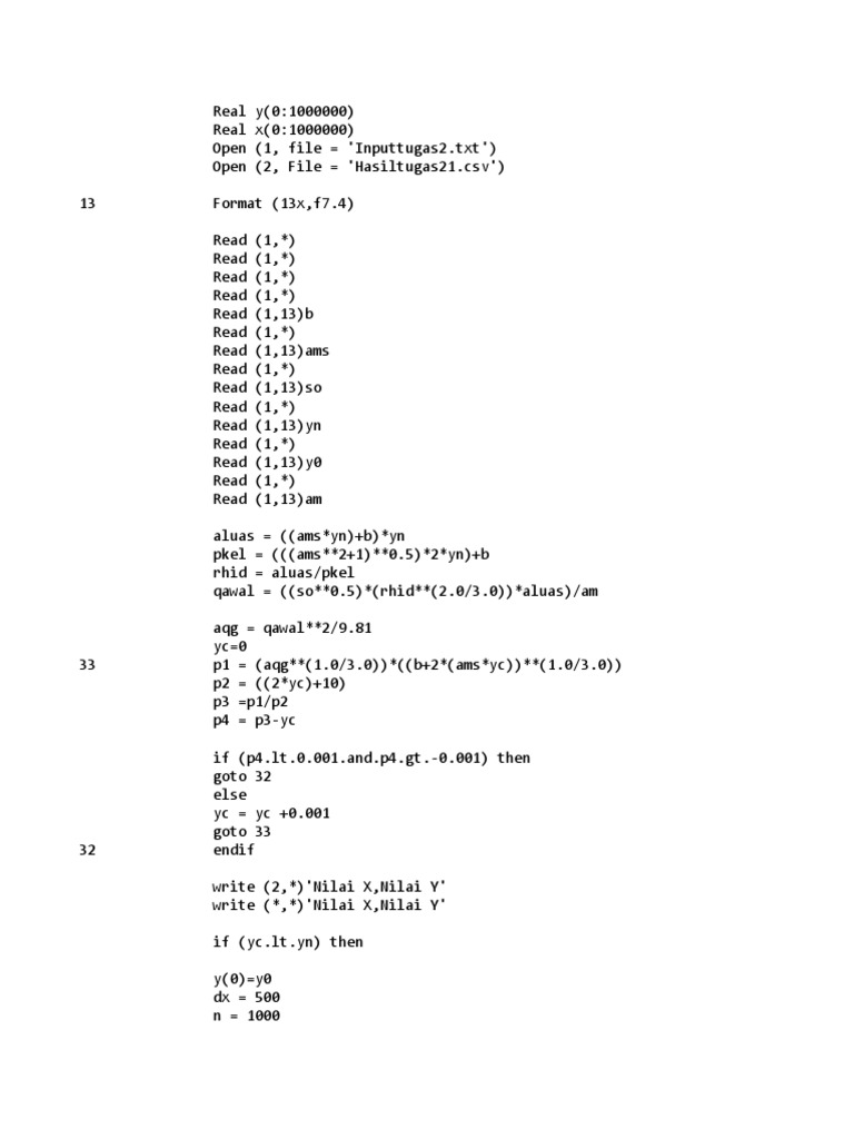 Program Fortran | PDF