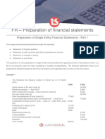 Preparation of Single Entity Financial Statements - Part 1