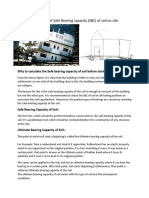 Safe Bearing Capacity of Soil at Site