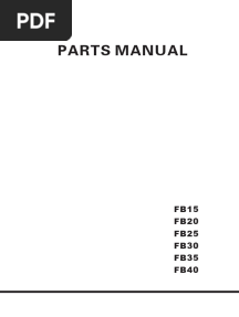 Parts Manual: FB15 FB20 FB25 FB30 FB35 FB40