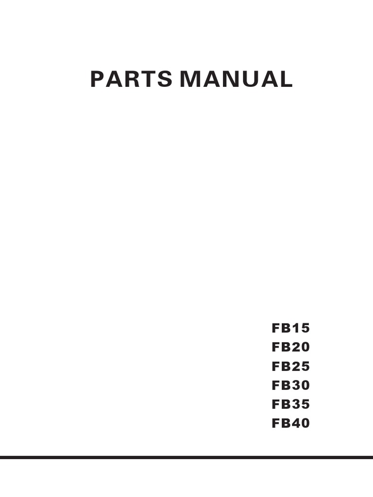 Parts Manual FB15 FB20 FB25 FB30 FB35 FB40 PDF Car Body Styles
