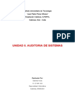 Auditoria de Sistemas Unidad II