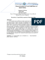 Synthesis and Characterization of Novel Schiff Bases of Imide Moiety