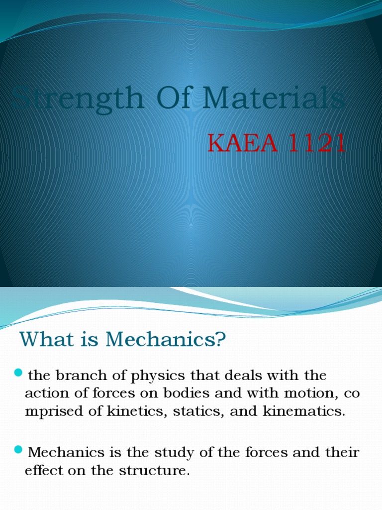 Strength of Materials PDF Structural Load Force
