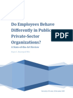 Do Employees Behave Differently in Public-Vs. Private-Sector Organizations?