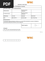 Assignment 2 Front Sheet Qualification BTEC Level 5 HND Diploma in Computing Unit Number and Title Unit 3: Professional Practice