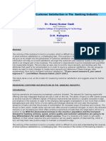 Measuring Customer Satisfaction in The Banking Industry: Dr. Manoj Kumar Dash