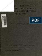 Inaugural Lecture of The Wilde Lecturer in Natural Comparative Religion by Farnell, Lewis Richard