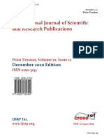 Ijsrp Dec 2020 Cover Page