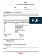 Evaluación Control de Documentos y Registros