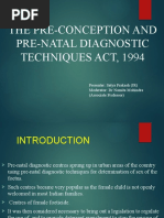 The Pre-Conception and Pre-Natal Diagnostic Techniques Act, 1994