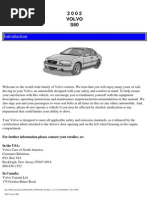 Volvo s60 Owners Manual 2002