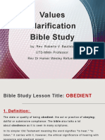 Values Clarification Bible Study