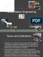 Lecture 1 - Introduction To Transportation Engineering