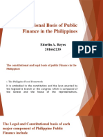 Constitutional Bases of Public Finance in The Philippines (Taxation)